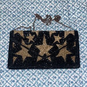 Star Black and Gold Clutch